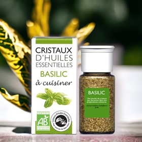 Cristaux d’HE Plante Aromatique Basilic Bio 1