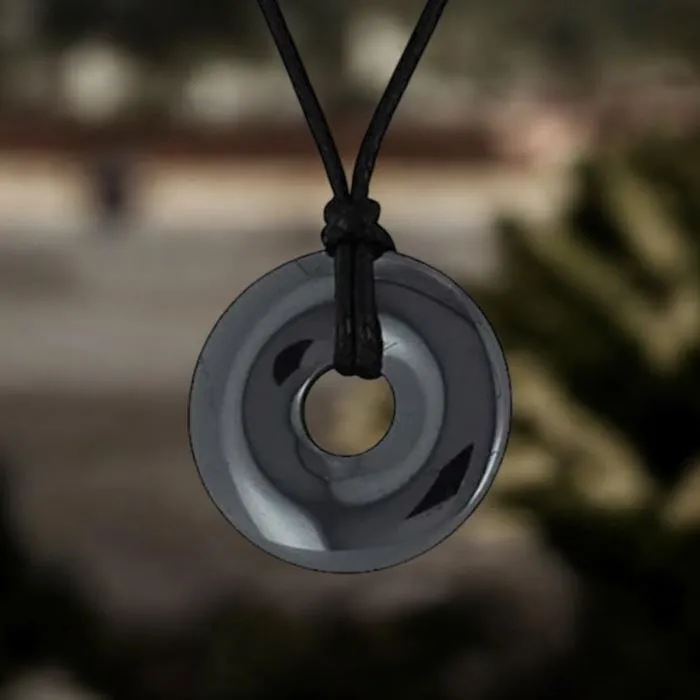 Collier Donut Hématite "Ancrage"