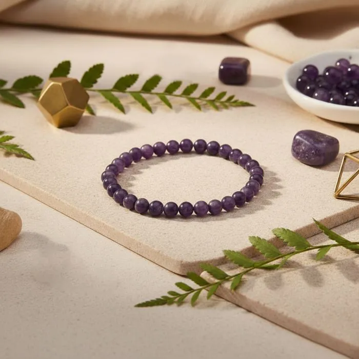 Bracelet Bohème «Spirituel» Améthyste 4mm