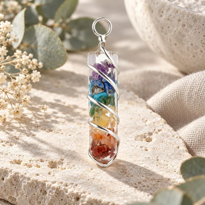 Pendentif Chakras
&ldquo;Harmonie des 7 &Eacute;nergies&ldquo;
