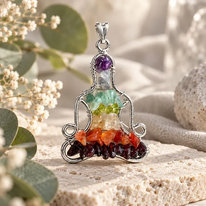 Pendentif 7 Chakras Bouddha