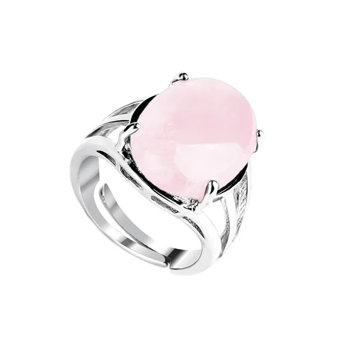 Bague "Sérénité" Quartz Rose