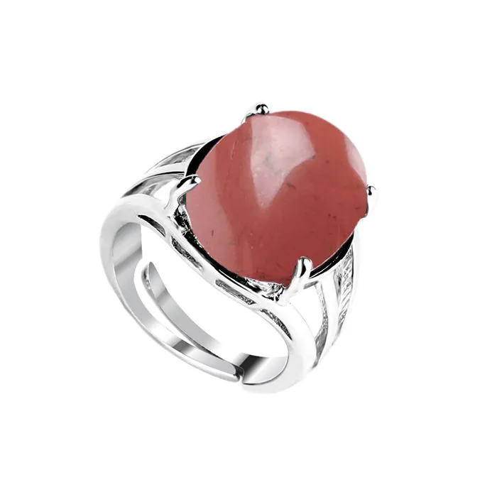 Bague "Énergie" Jaspe Rouge