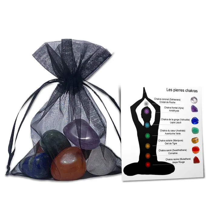 Lot de 7 Pierres Chakras