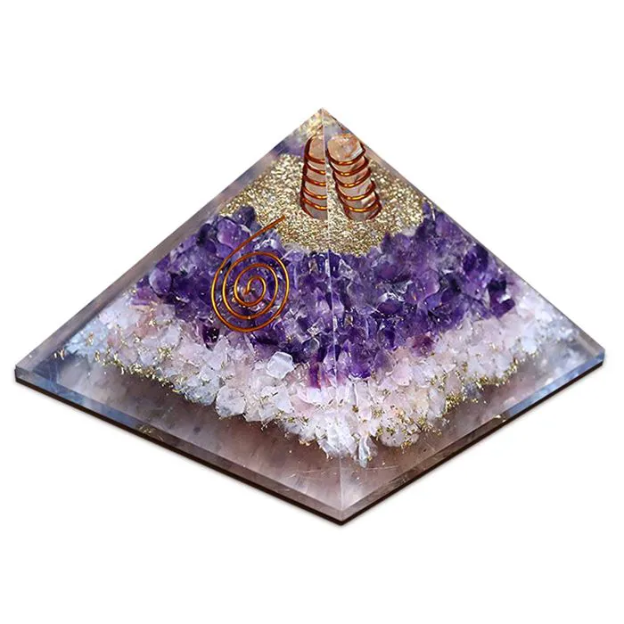Pyramide Orgonite "Sérénité" ≈ 9.3 cm