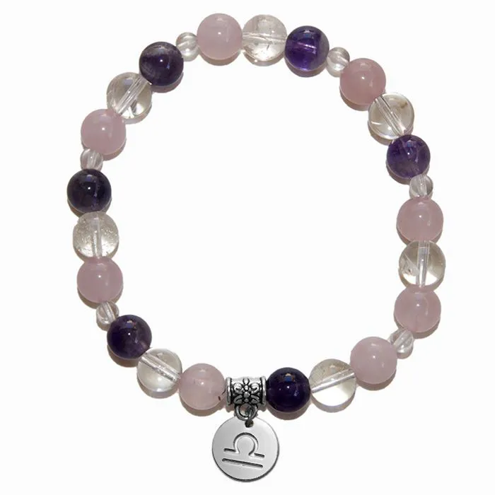 Bracelet Litho'Zodiac Balance - perles de 6 mm