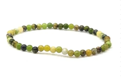Bracelet Bohème "Vitalité" Chrysoprase Citron 4 mm