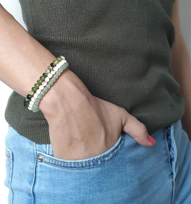 Trio Bracelets "Litho’Bohème" 4 mm