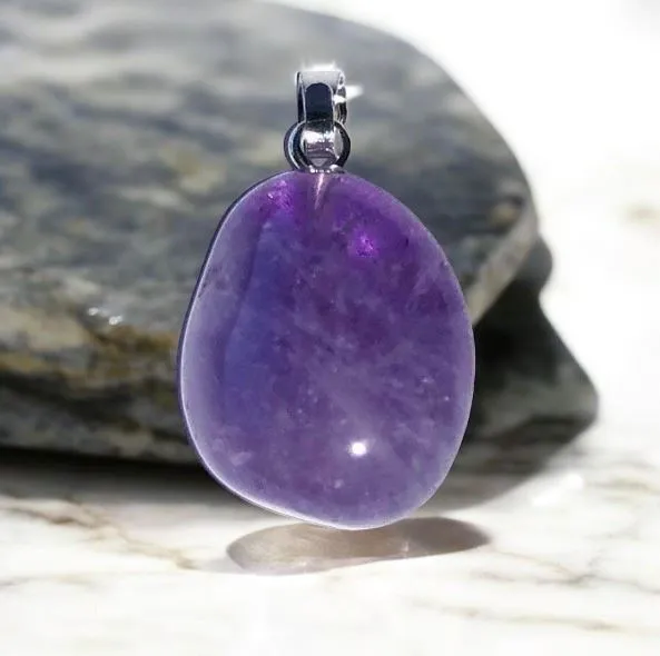 Pendentif Pierre Roulée Améthyste