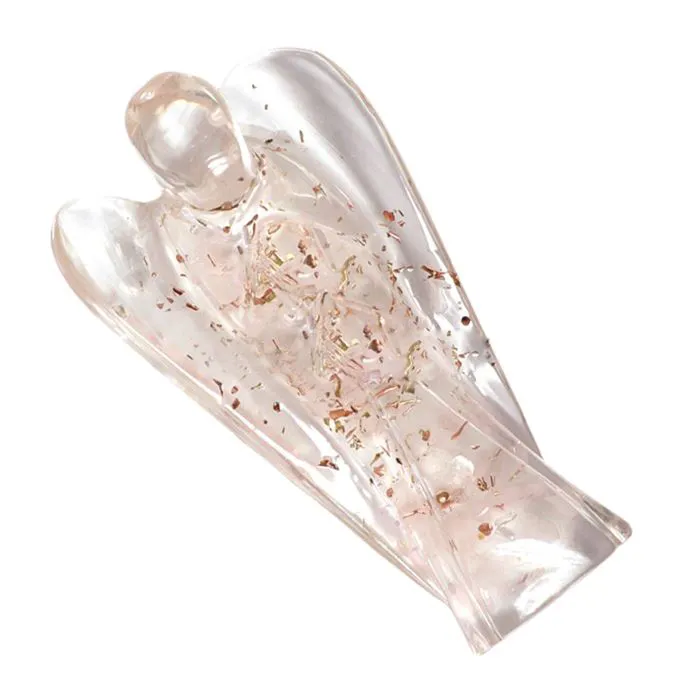 Ange de la Chance Orgonite de Quartz Rose