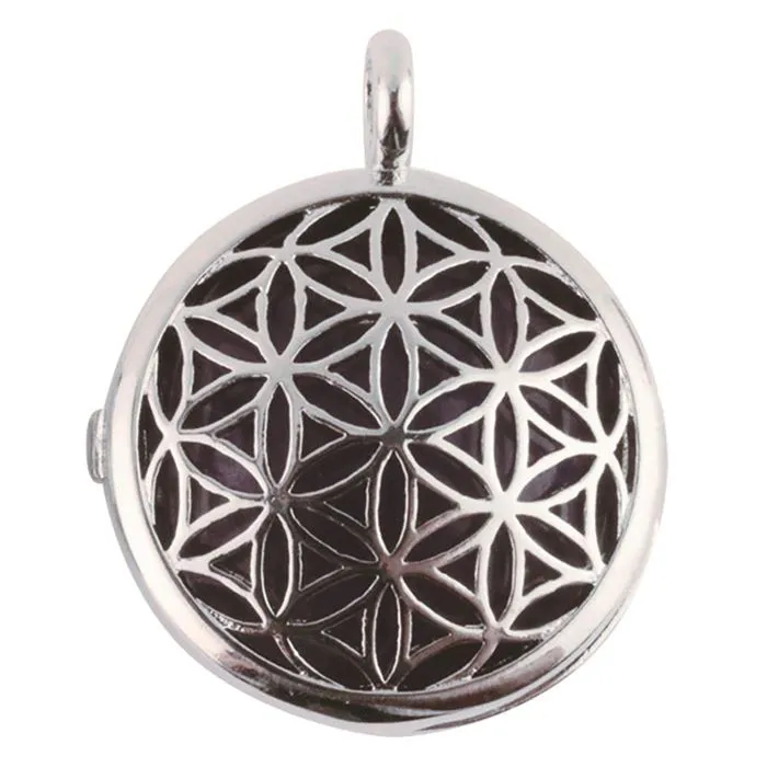 Pendentif "Fleur de Vie" Améthyste & Métal