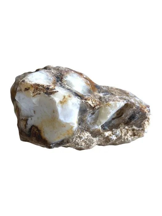 Opale Jaune/Blanche Brute du Brésil 523 gr
