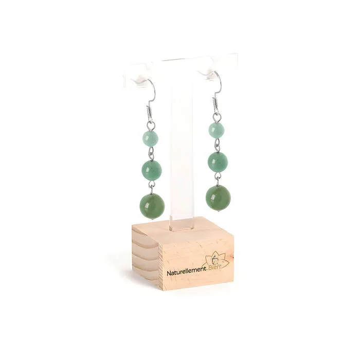 Boucles d’oreilles "Quiétude" Aventurine Verte