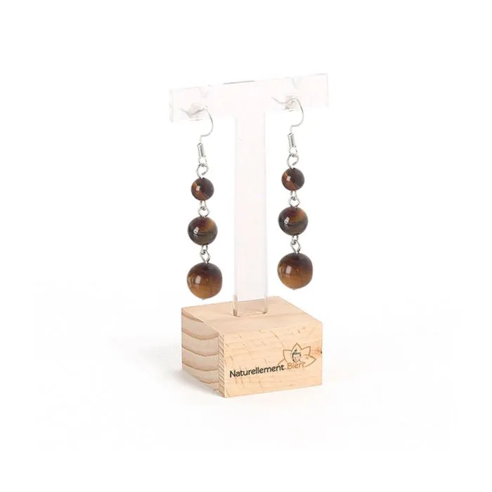 Boucles d’oreilles «Confiance» Œil de Tigre