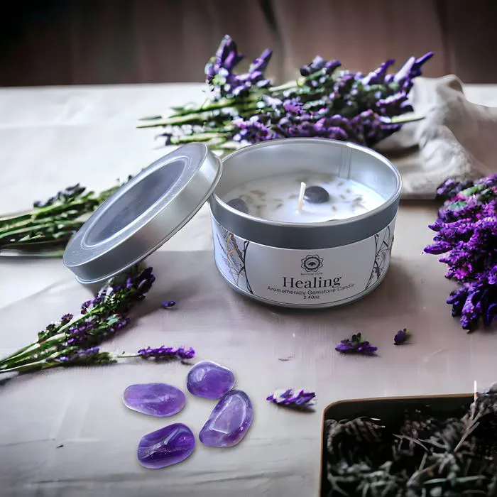 Bougie 'Réparation' Améthyste & Lavande 70g