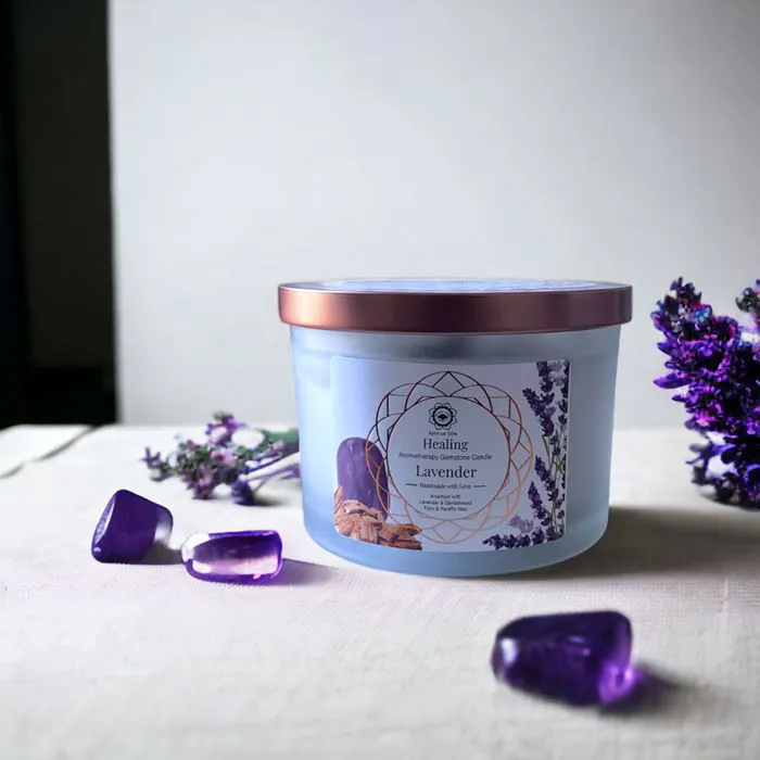 Bougie 'Réparation' Améthyste & Lavande 256g