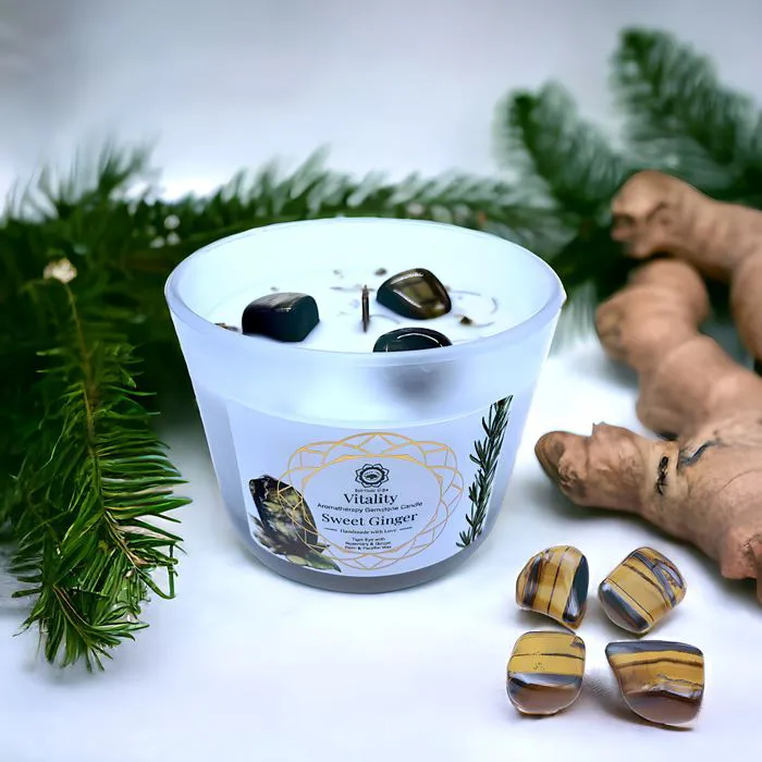 Bougie 'Vitalité' Oeil Tigre & Gingembre 256g
