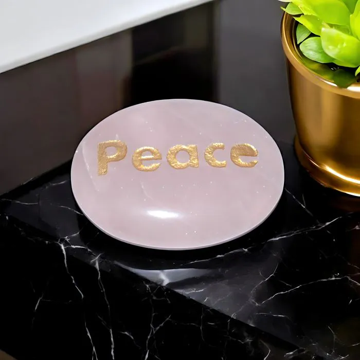 Pierre de message Quartz Rose "Peace"