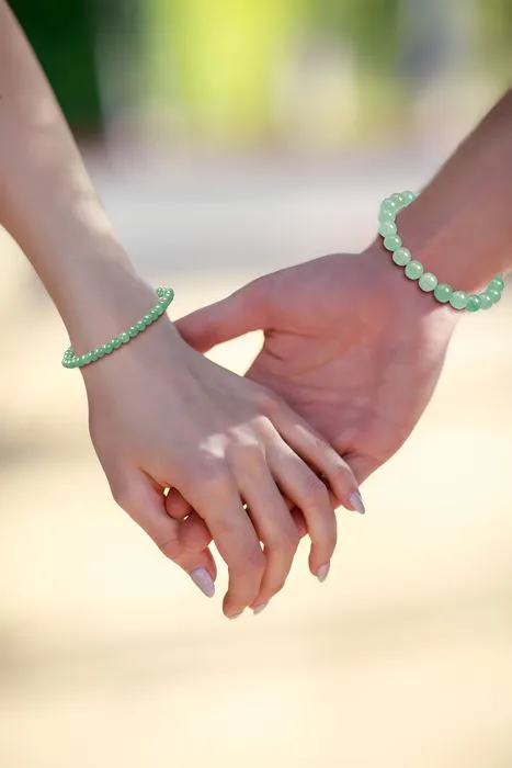 Parure "Toi & Moi" Aventurine Verte 