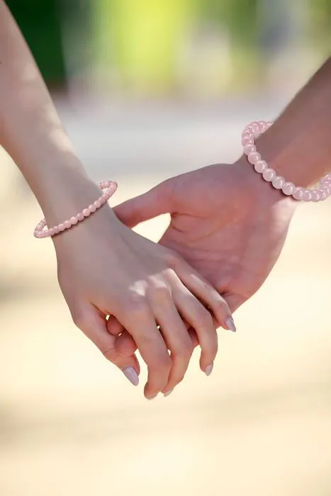 Parure "Toi & Moi" Quartz Rose