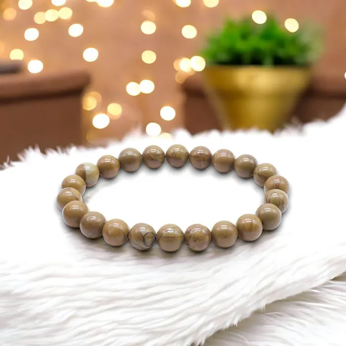 Bracelet Bois Fossile 8 mm