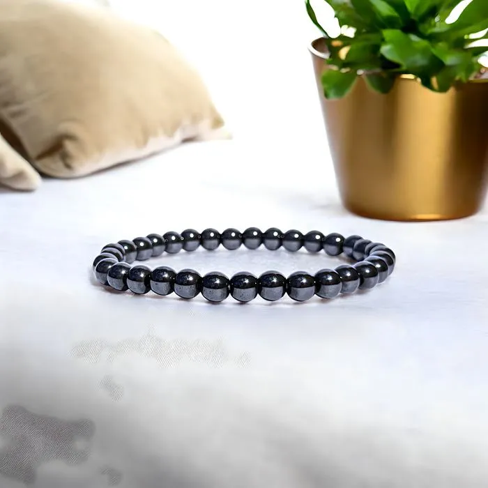 Bracelet Hématite "Endurance"  6 mm