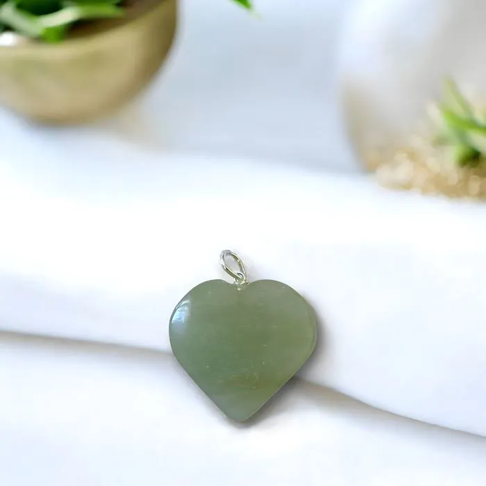 Pendentif Coeur Aventurine Verte
