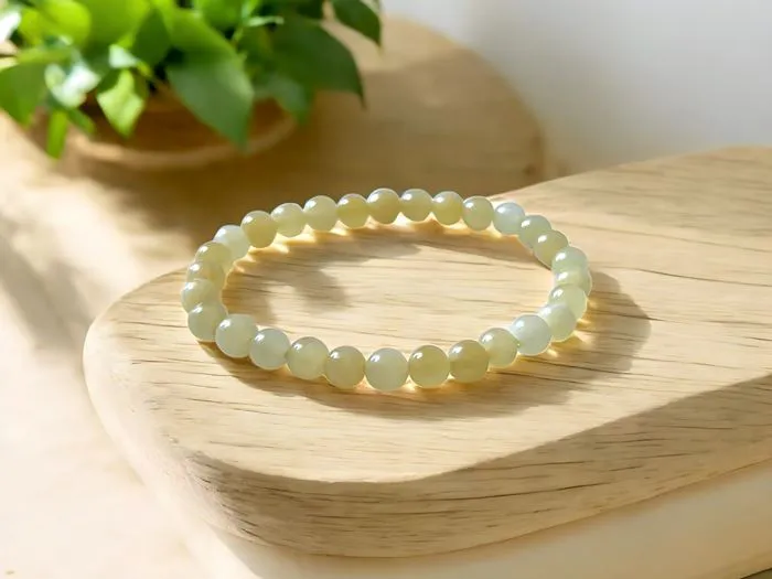 Bracelet "Cr&eacute;ativit&eacute;" Calcite Orange 6 mm