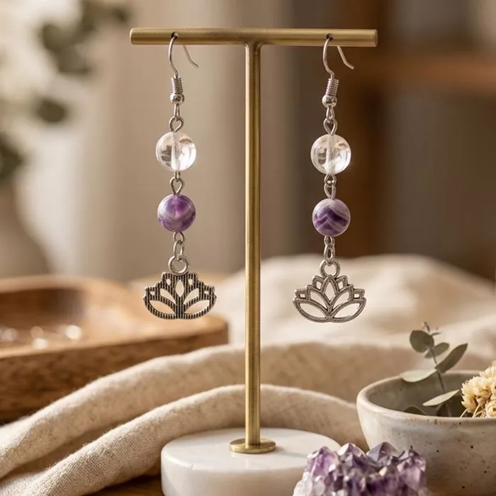 Boucles d&rsquo;Oreilles Lotus &ndash; &Eacute;l&eacute;vation & Puret&eacute;