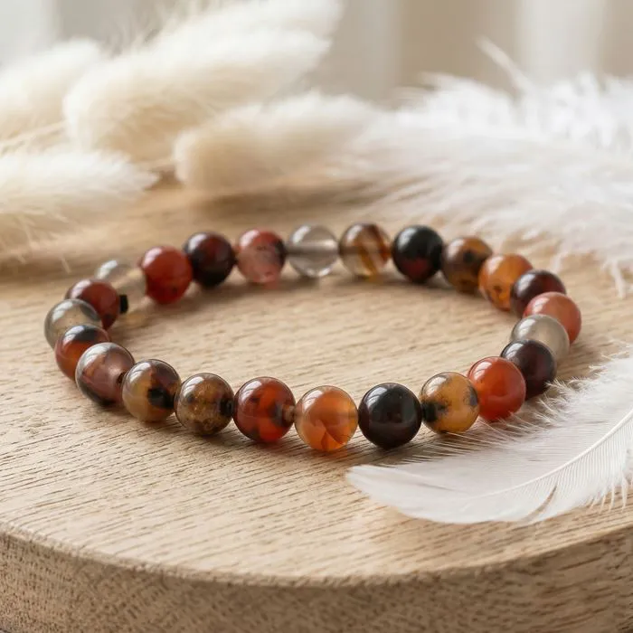 Bracelet "Équilibre Intérieur" Agate Multicolore
