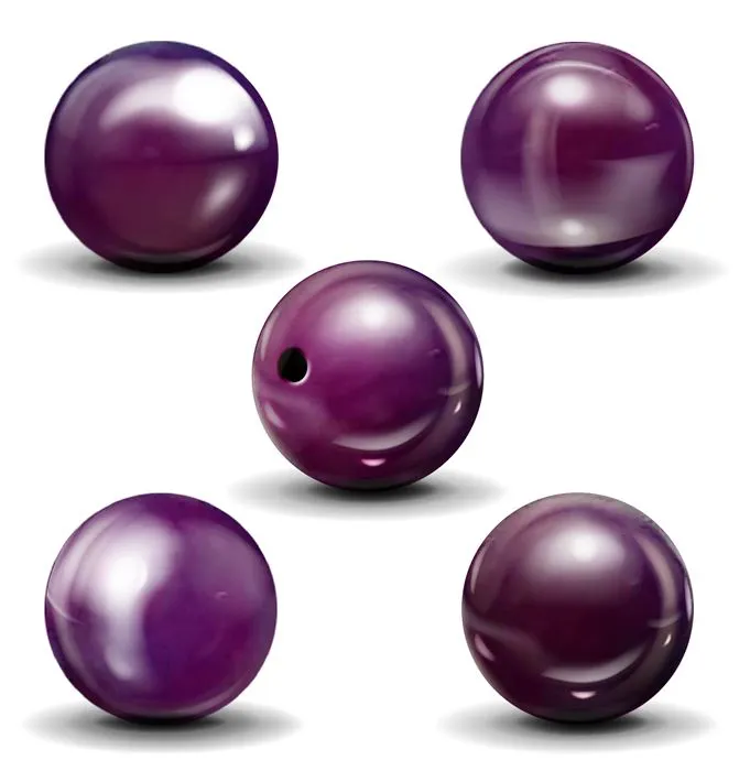 Sachet de 5 perles Sugilite Ø 8 mm