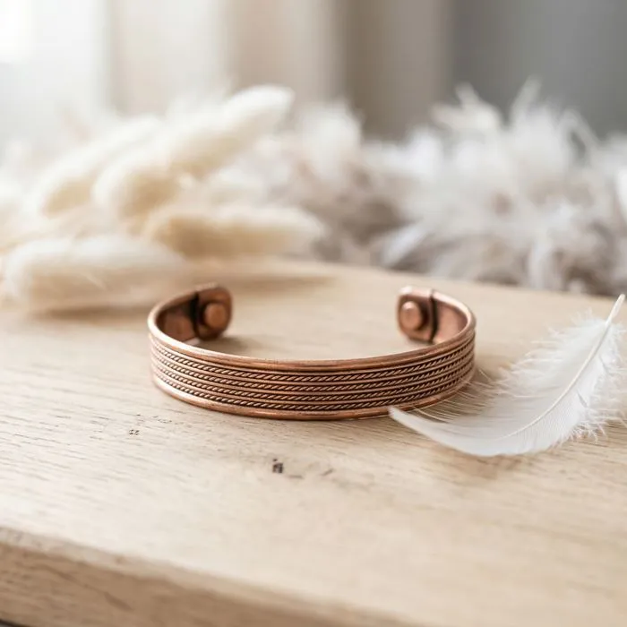 Bracelet Cuivre Magnétique Aura Tressée