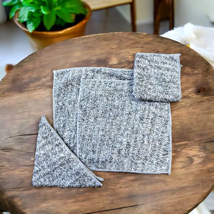 Lot de 4 Lavettes en Microfibres de Bambou