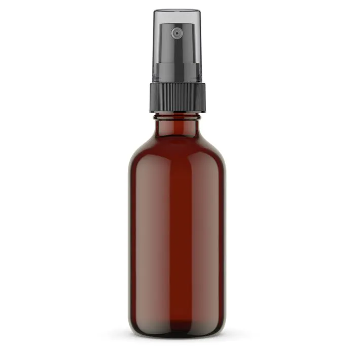 Bouteille ambrée 50 ml & Pompe spray