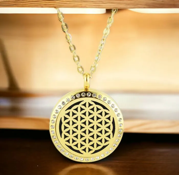 Collier AromaGold "Fleur de Vie"