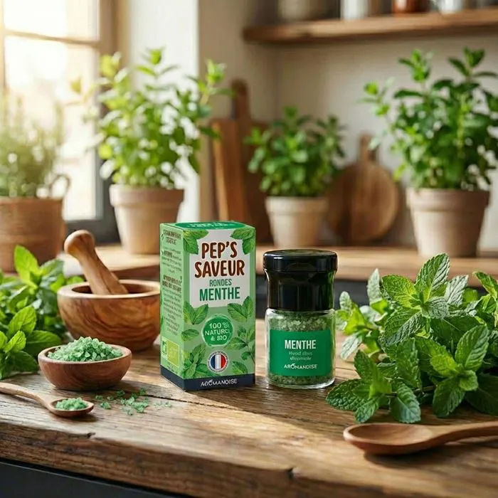 Cristaux d&rsquo;HE Plante Aromatique Menthe BIO