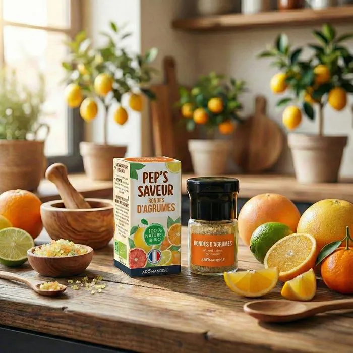 Cristaux d&rsquo;HE Ronde d'Agrumes BIO