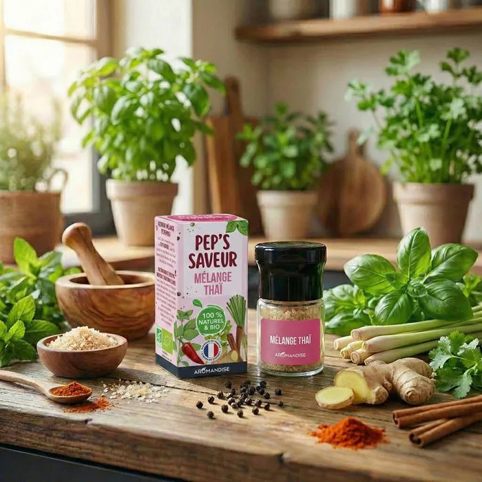 Cristaux d&rsquo;HE Plante Aromatique M&eacute;lange Tha&iuml; BIO