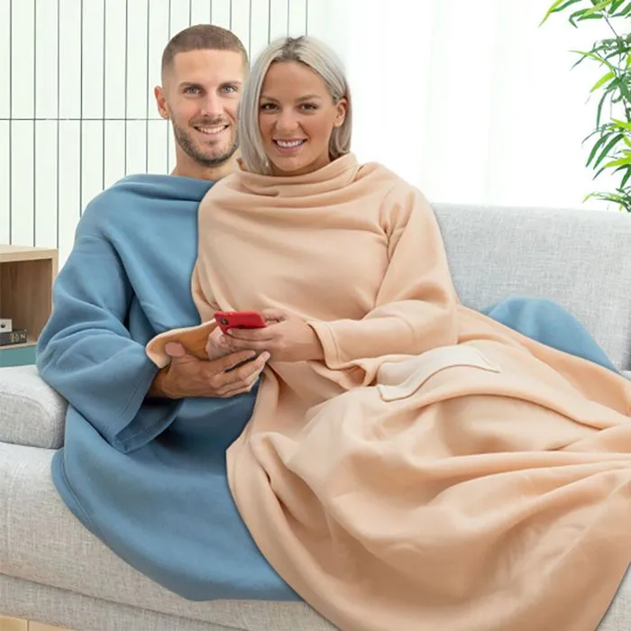 DUO de Plaids à Manches avec poche