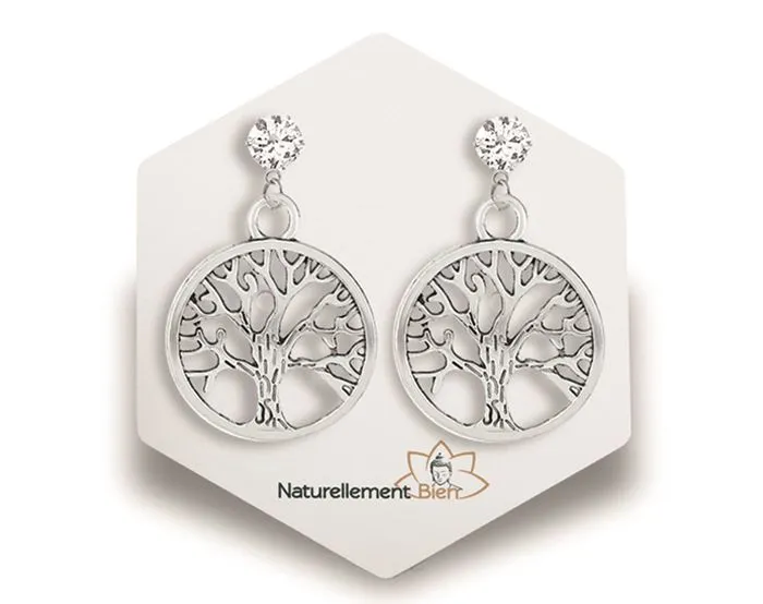 Boucles d'Oreilles "Renaissance" Arbre de Vie