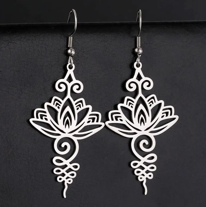 Boucles d'oreilles "Lotus Unalome"