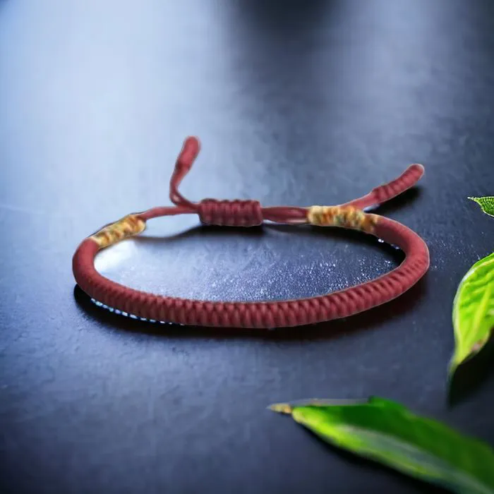 Bracelet porte-bonheur Bouddhiste Tibétain rouge