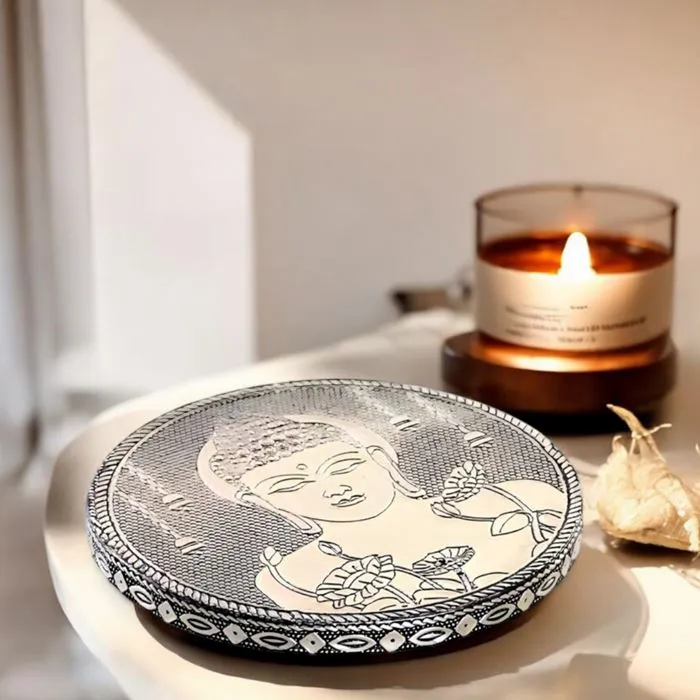 Porte Encens Bouddha Bois et Aluminium