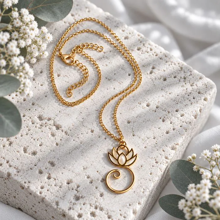 Collier Doré Fleur de Lotus "Harmonie"