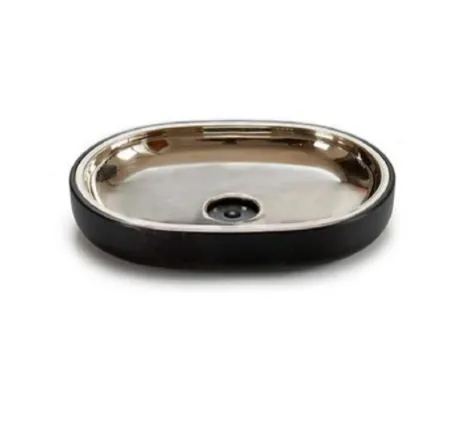 Porte Savon Noir & Inox