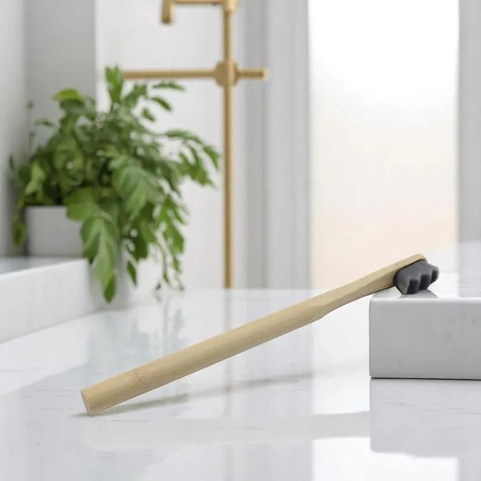 Brosse à dents Charbon Bambou Biodégradable Adulte