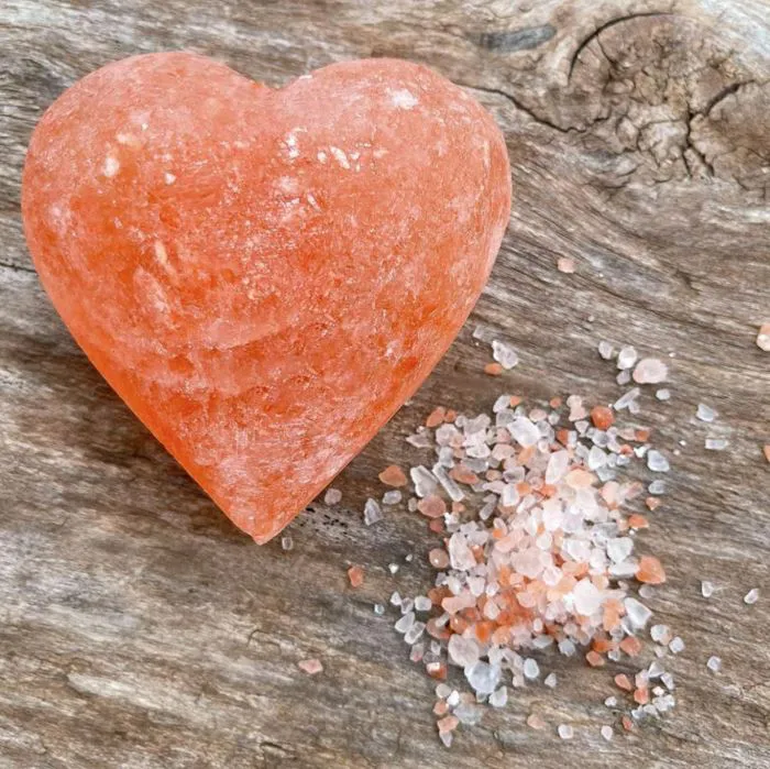 Galet Exfoliant Coeur Sel Himalaya 