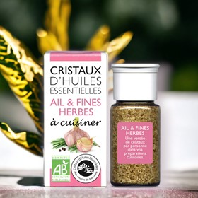 Cristaux d’HE Mélange Ail et Fines Herbes Bio 1