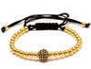 Bracelet Macramé Strass Gold 1