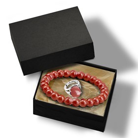 Parure "Énergie" Jaspe Rouge 2